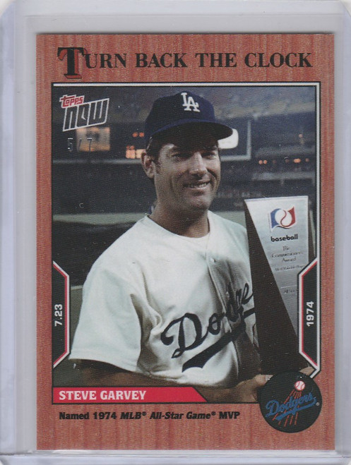 2022 TOPPS TURN BACK THE CLOCK CHERRY PARALLEL #115 STEVE GARVEY DODGERS 5/7