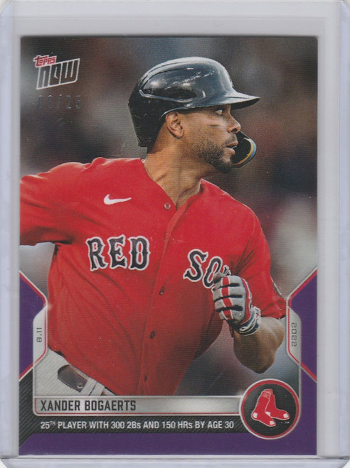 2022 TOPPS NOW PARALLEL #689 XANDER BOGAERTS BOSTON RED SOX 8/25