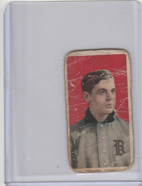 1909 T206 Claude Rossman Detroit Tigers Piedmont 350 Back