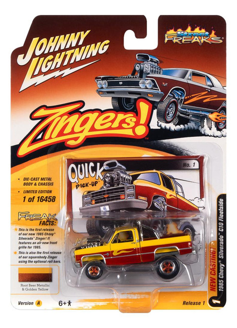 Johnny Lightning 1:64 Street Freaks Ver A 1985 Chevy Silverado C10 Fleetside