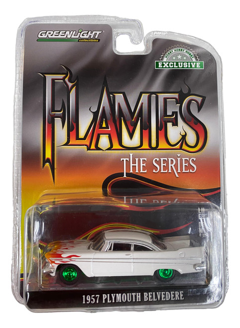 Greenlight 1:64 Flames The Series 1957 Plymouth Belvedere Hobby Exclusive CHASE