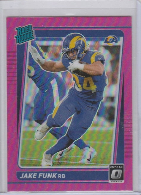 2021 Donruss Optic Prizm Pink #295 Jake Funk Los Angeles Rams