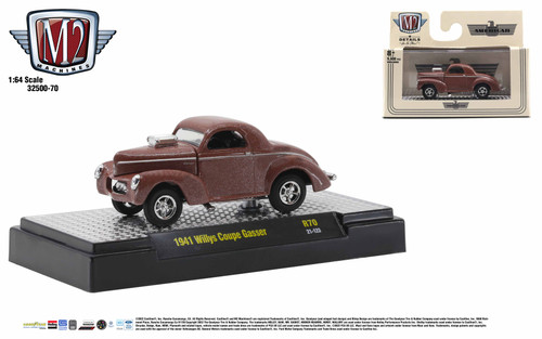 M2 Machines Auto Thentics 1:64 1941 Willys Coupe Gasser Release 70