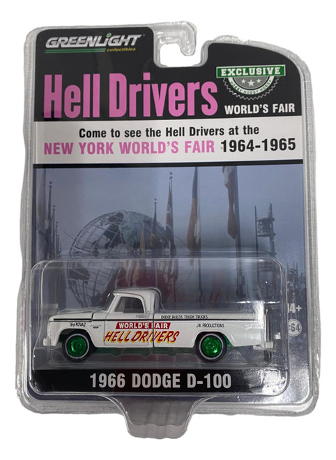 Greenlight 1:64 Hell Drivers 1966 Dodge D-100 Hobby Exclusive CHASE