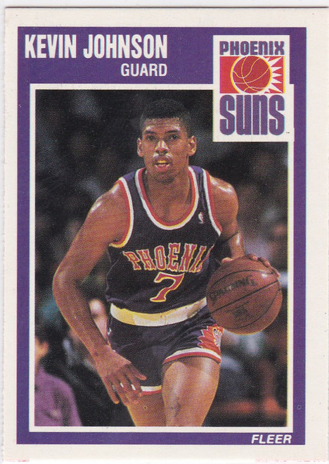 1989 Fleer #123 Kevin Johnson RC Phoenix Suns