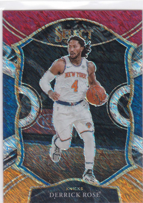 2020-21 Select #16 Derrick Rose Shimmer Prizm Concourse New York Knicks