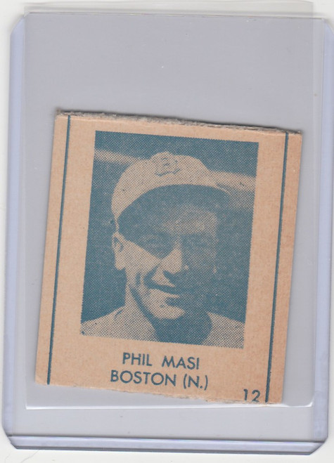 1948 R346 Blue Tint #12 Phil Masi Boston Braves