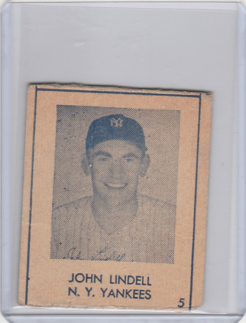 1948 R346 Blue Tint #5 John Lindell New York Yankees