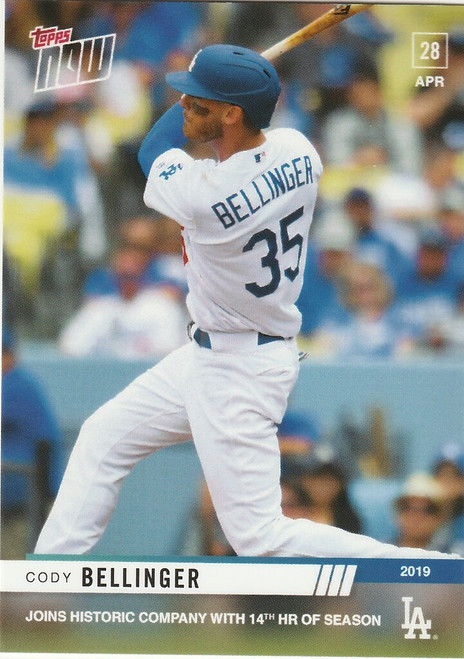 2019 TOPPS NOW #150 CODY BELLINGER 14TH HR OF SEASON LOS ANGELES DODGERS