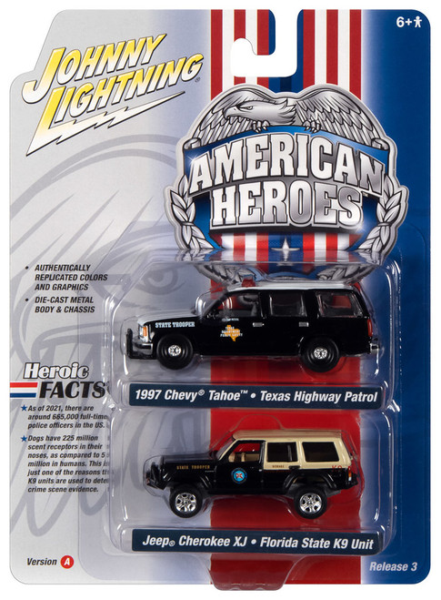 Johnny Lightning 1:64 1997 Chevy Tahoe NY and Jeep Cherokee 2 Car Set Series A