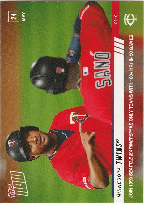 2019 TOPPS NOW #271 MINNESOTA TWINS 100+ HR IN 50 GAMES