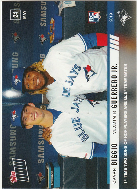 2019 TOPPS NOW #275 CAVAN BIGGIO VLADIMIR GUERRERO TORONTO BLUE JAYS