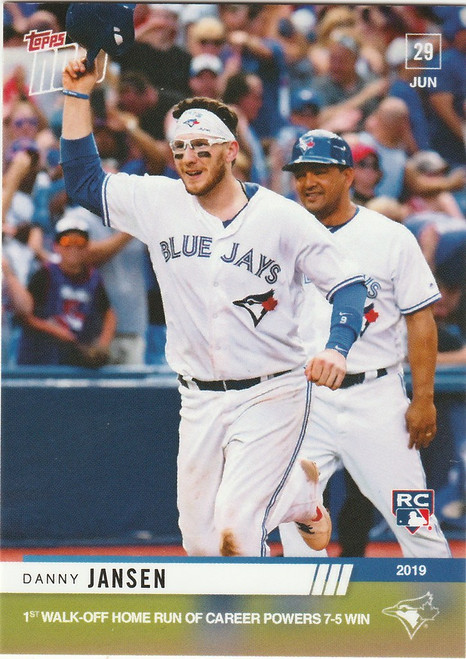 2019 TOPPS NOW #454 DANNY JANSEN 1ST WALK OFF HR TORONTO BLUE JAYS