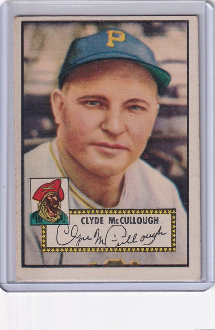 1952 Topps Baseball #218 Clyde McCullough Pittsburgh Pirates