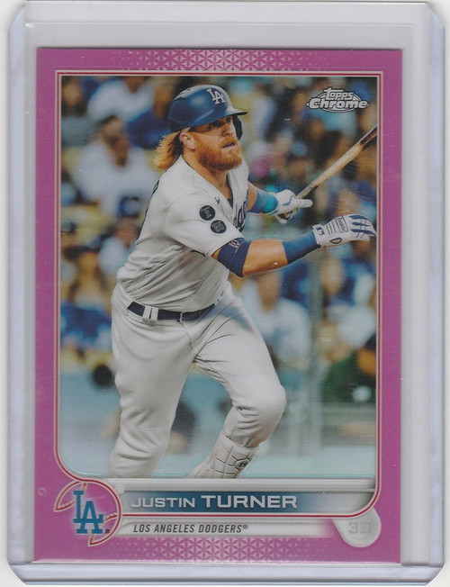 2022 Topps Chrome Pink #194 Justin Turner - Los Angeles Dodgers