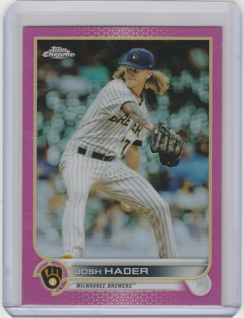 2022 Topps Chrome Pink #119 Josh Hader - Milwaukee Brewers