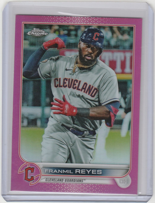 2022 Topps Chrome Pink #97 Franmil Reyes - Cleveland Guardians