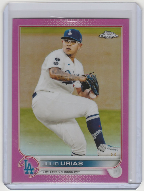 2022 Topps Chrome Pink #3 Julio Urias - Los Angeles Dodgers