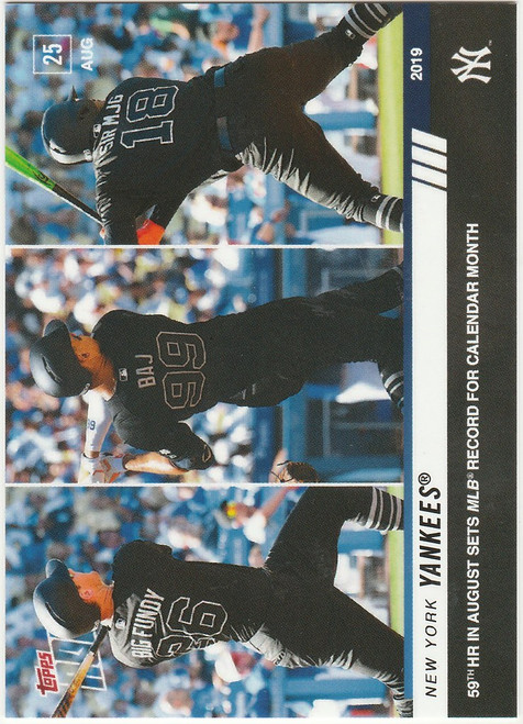 2019 TOPPS NOW #748 NEW YORK YANKEES 59TH HR IN AUGUST