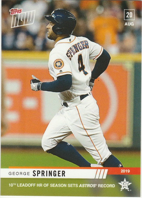 2019 TOPPS NOW #719 GEORGE SPRINGER 10TH LEADOFF HR HOUSTON ASTROS