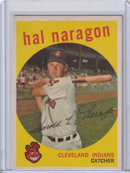 1959 Topps Baseball #376 Hal Naragon Cleveland Indians