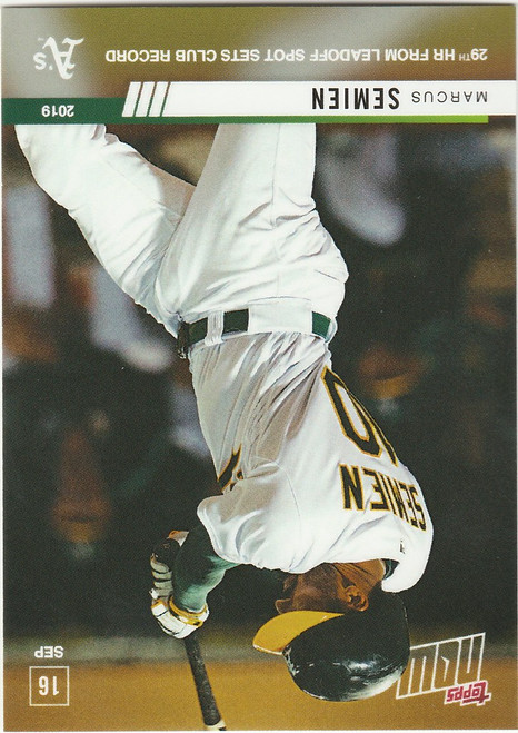 2019 TOPPS NOW #851 MARCUS SEMIEN 29TH HR FROM LEADOFF OAKLAND ATHLETICS