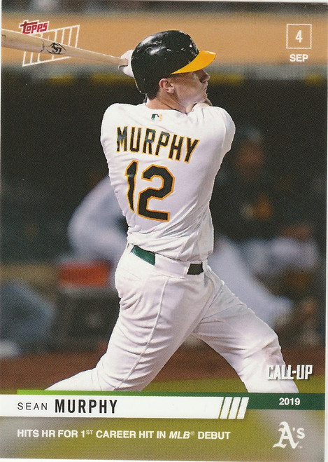 2019 TOPPS NOW #798 SEAN MURPHY HR IN 1ST CAREER HIT OAKLAND ATHLETICS
