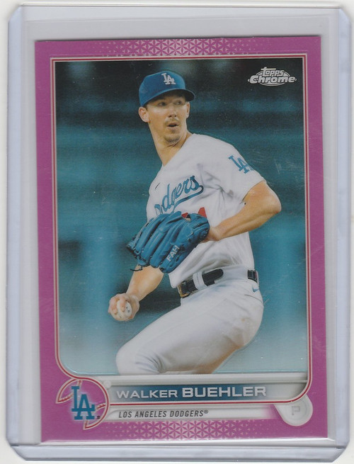2022 Topps Chrome Pink #123 Walker Buehler - Los Angeles Dodgers