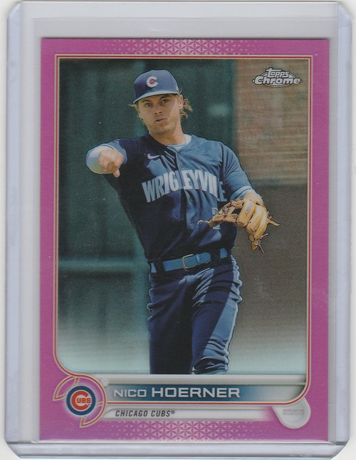 2022 Topps Chrome Pink #111 Nico Hoerner - Chicago Cubs