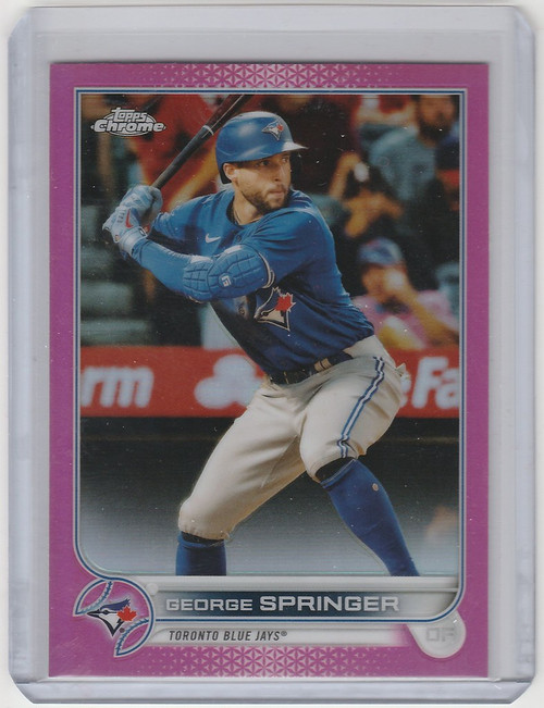 2022 Topps Chrome Pink #214 George Springer - Toronto Blue Jays