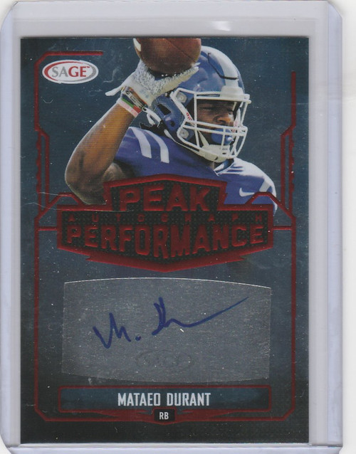 2022 Sage Auto Peak Performance #PKA-MD Mataed Durant Duke