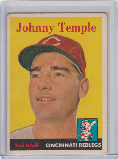 1958 Topps Baseball #205 Johnny Temple - Cincinnati Reds