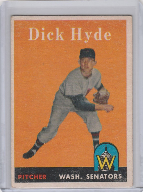 1958 Topps Baseball #156 Dick Hyde  - Washington Senators