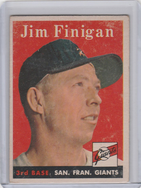 1958 Topps Baseball #136 Jim Finigan - San Francisco Giants