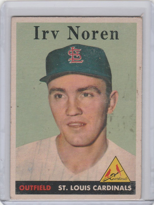 1958 Topps Baseball #114 Irv Noren - St. Louis Cardinals