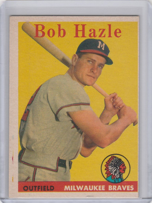 1958 Topps Baseball #83 Bob Hazle  - Milwaukee Braves RC