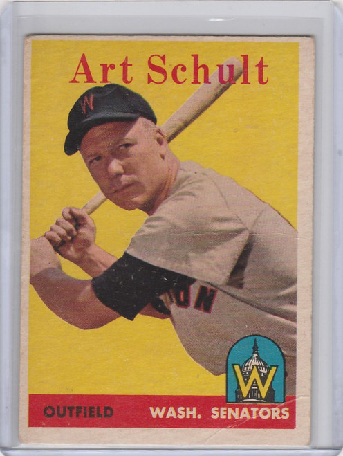 1958 Topps Baseball #58 Art Schult - Washington Senators