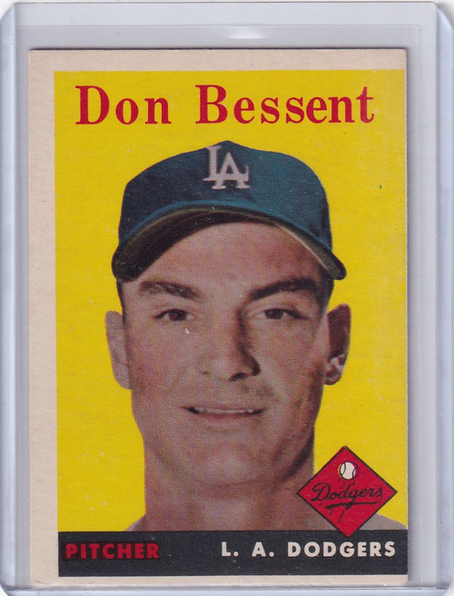 1958 Topps Baseball #401 Don Bessent - Los Angeles Dodgers