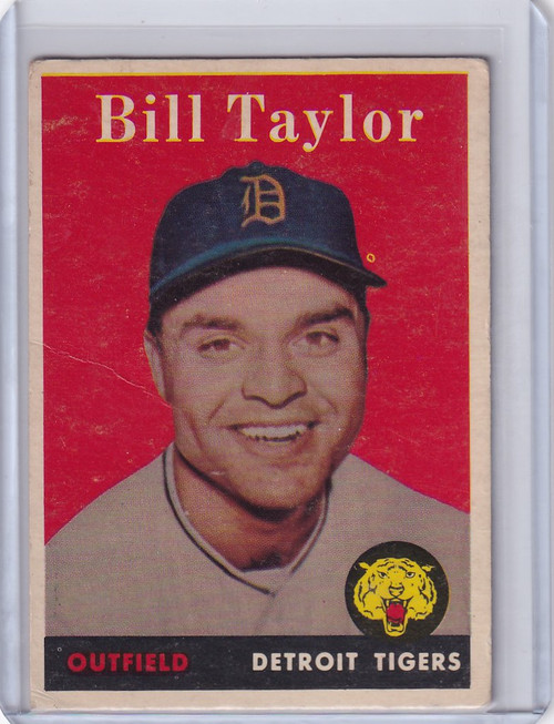 1958 Topps Baseball #389 Bill Taylor - Detroit Tigers