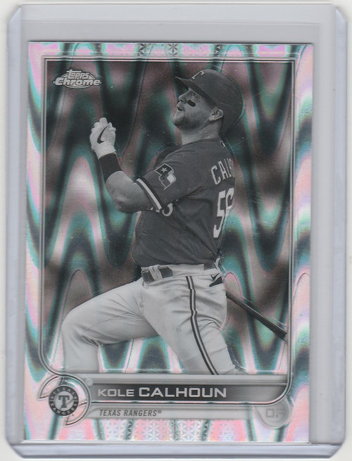 2022 Topps Chrome Raywave #17 Kole Calhoun - Texas Rangers