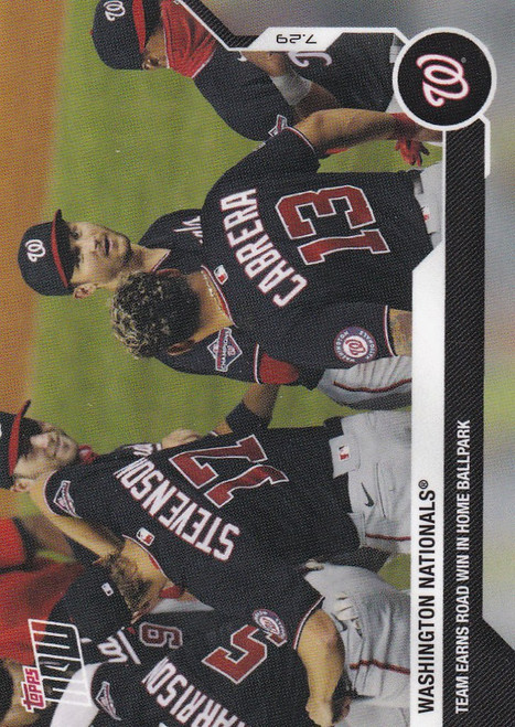 2020 TOPPS NOW #32 WASHINGTON NATIONALS ROAD WIN IN HOME PARK