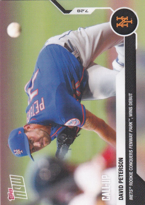 2020 TOPPS NOW #26 DAVID PETERSON NEW YORK METS