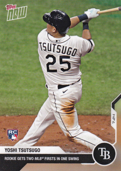 2020 TOPPS NOW #10 YOSHI TSUTSUGO TAMPA BAY RAYS