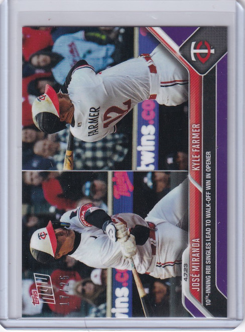 2023 TOPPS NOW PARALLEL #68 JOSE MIRANDA KYLE FARMER MINNESOTA TWINS 17/25