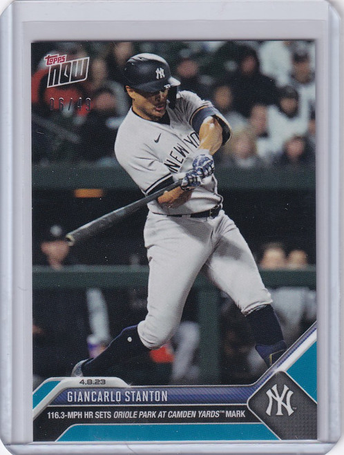 2023 TOPPS NOW PARALLEL #76 GIANCARLO STANTON NEW YORK YANKEES 6/49