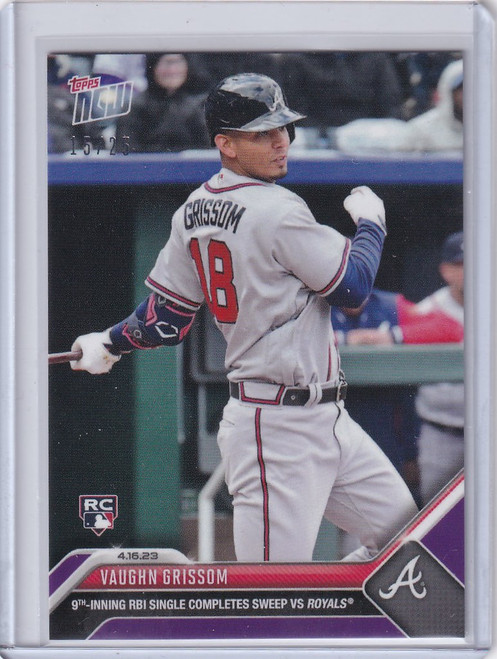 2023 TOPPS NOW PARALLEL #136 VAUGHN GRISSOM ATLANTA BRAVES 15/25