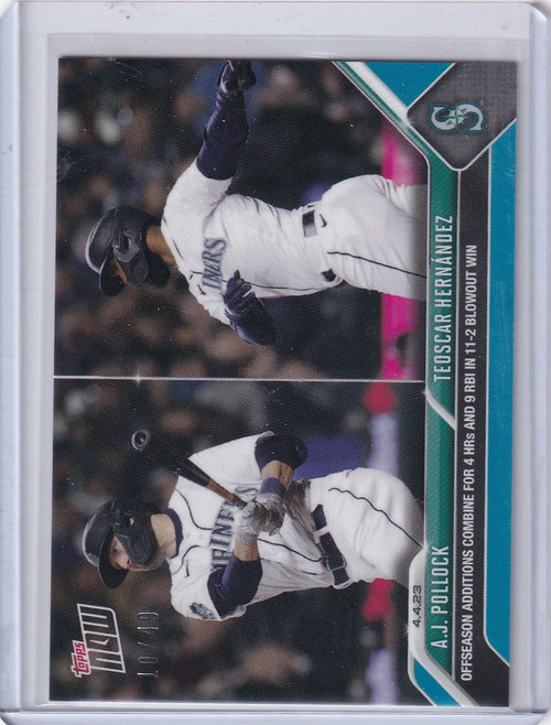 2023 TOPPS NOW PARALLEL #53 AJ POLLOCK SEATTLE MARINERS 10/49