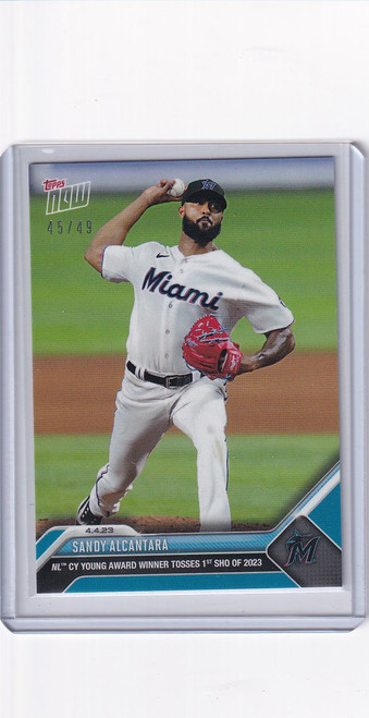 2023 TOPPS NOW PARALLEL #46 SANDY ALCANTARA MIAMI MARLINS 45/49