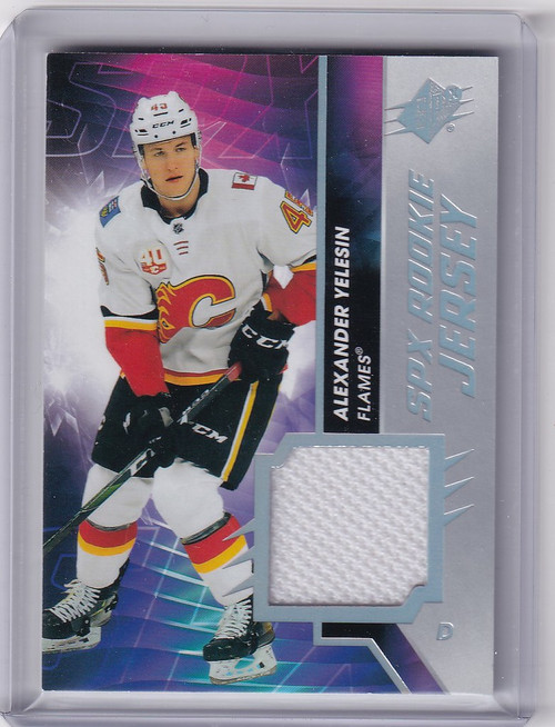 2020-21 UPPER DECK SPX RELIC #RJ-AJ ALEXANDER YELESIN CALGARY FLAMES