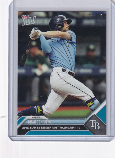 2023 TOPPS NOW PARALLEL #80 BRANDON LOWE TAMPA BAY RAYS 23/49